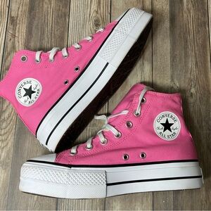 Converse Chuck Taylor All Star High Top Lift Platform Womens Size 8 Pink Men’s 8